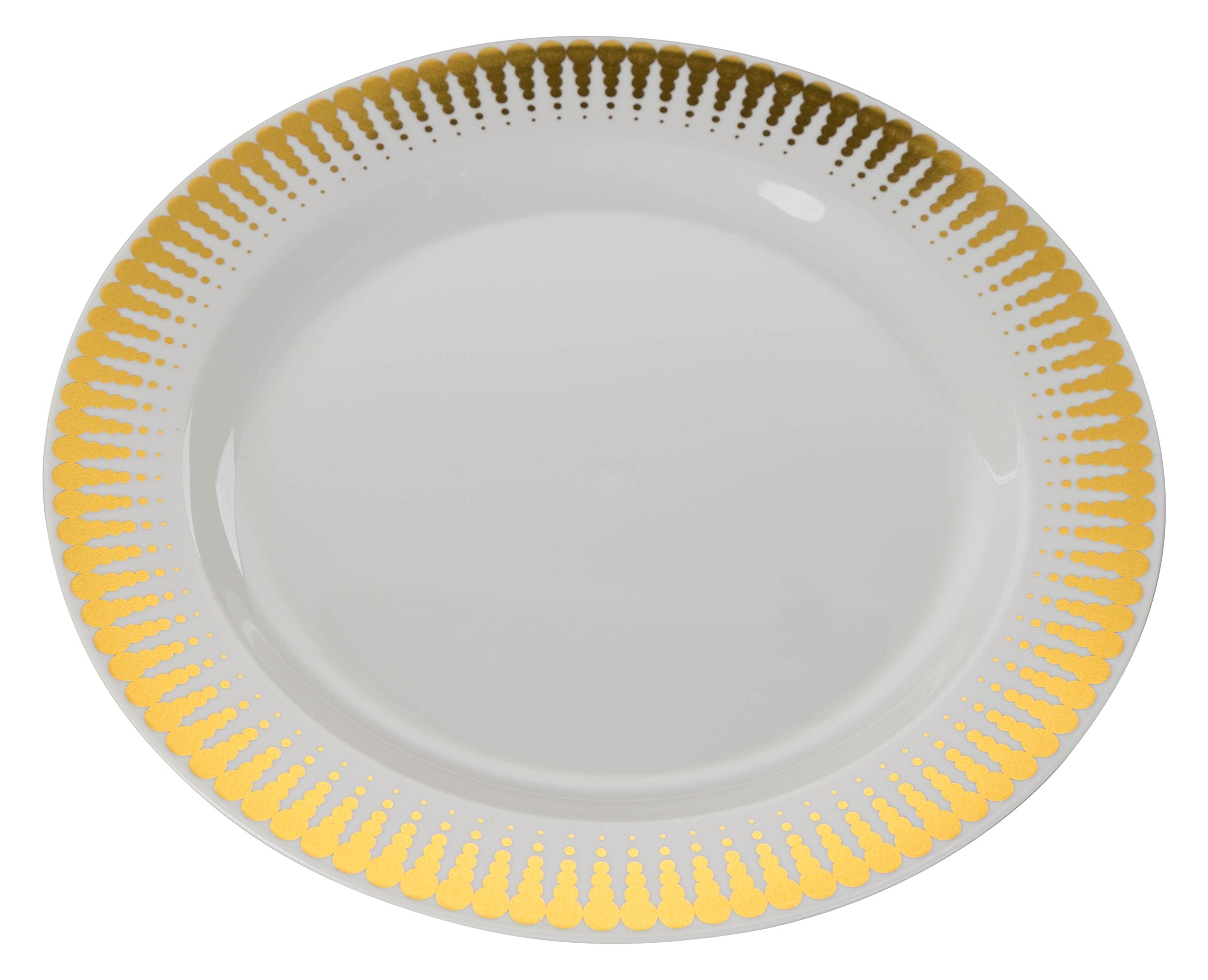 10.25 In. Gold Radial Design Plates | 10 Count