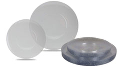 10 In. Silver Sparkle Design Plastic Plates | 120 Count