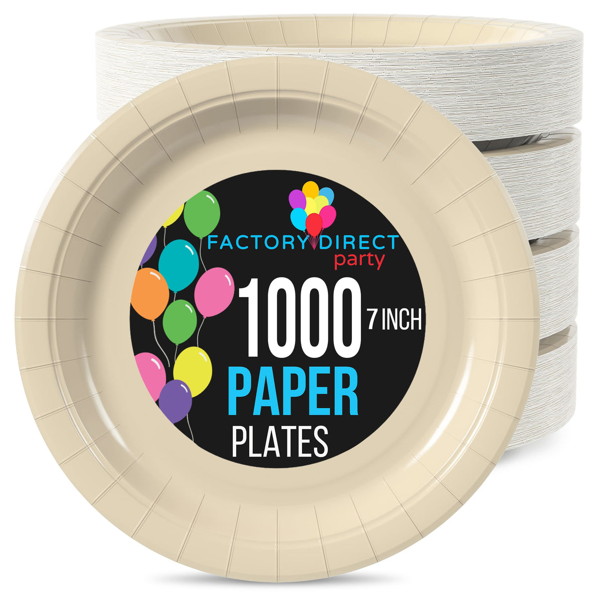 7 In. Ivory Paper Plates | Case of 1000