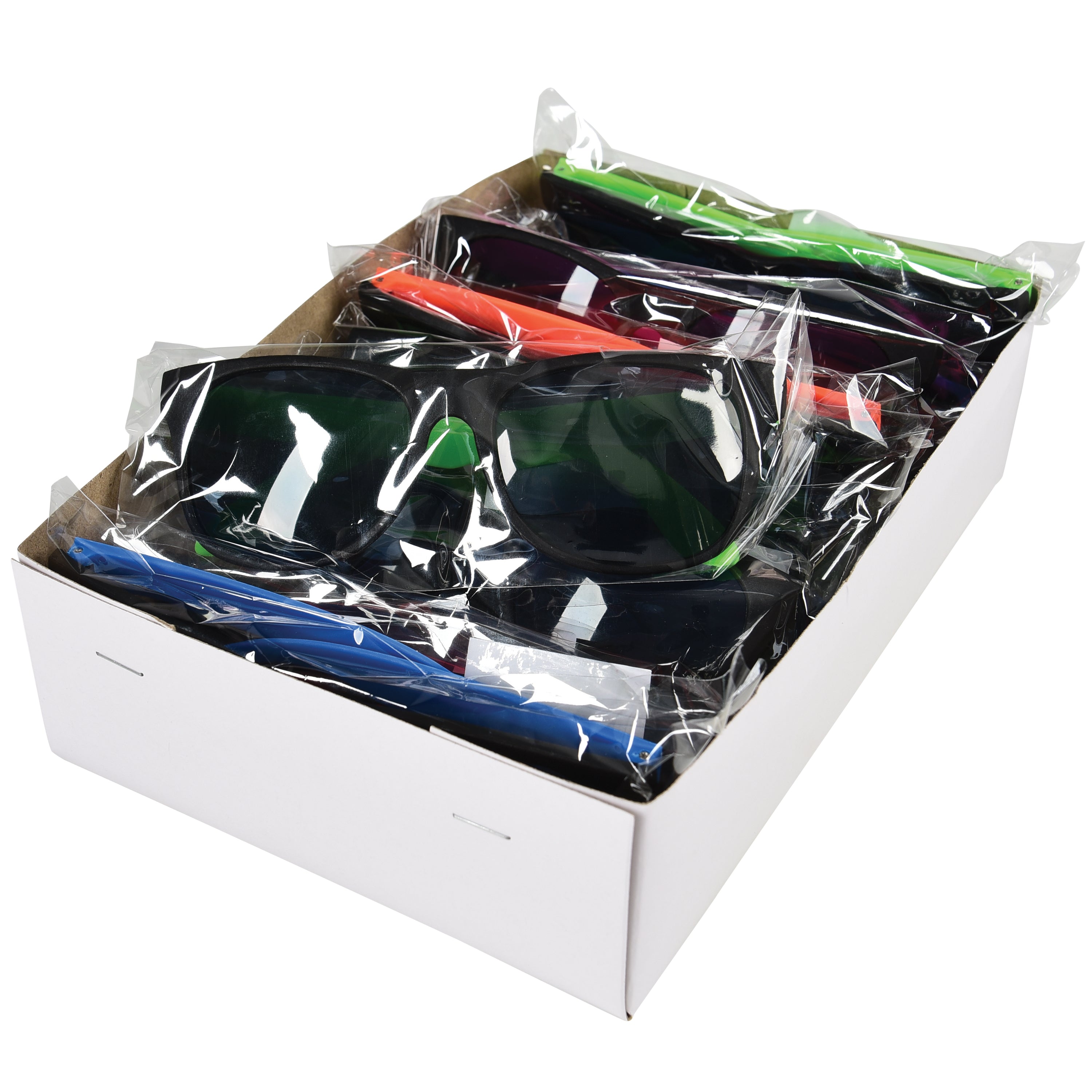 Neon Rubber Toy Sunglasses - 12 Count