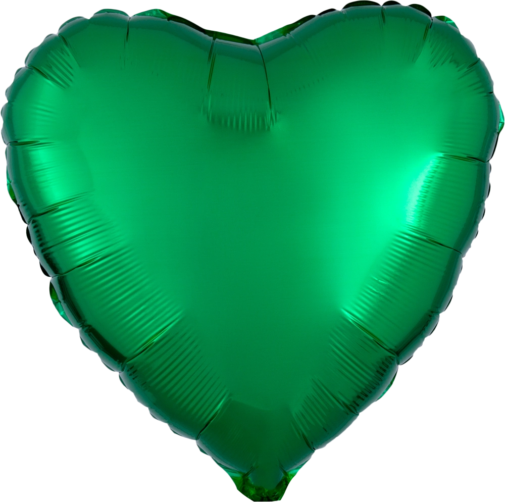 Emerald Green Heart Mylar Balloon - 18 Inches