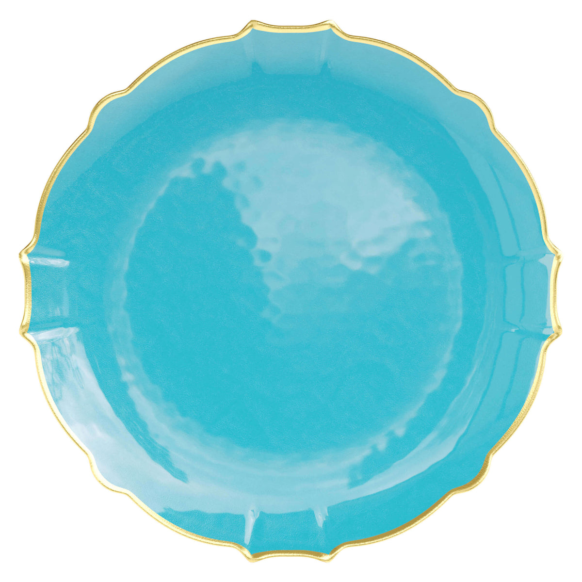 10 In. Peacock/Gold Petal Plates | 20 Count