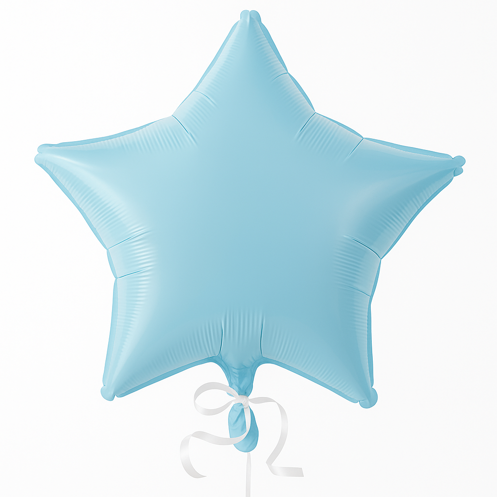 Pastel Blue Star Foil Balloon - 18-Inch