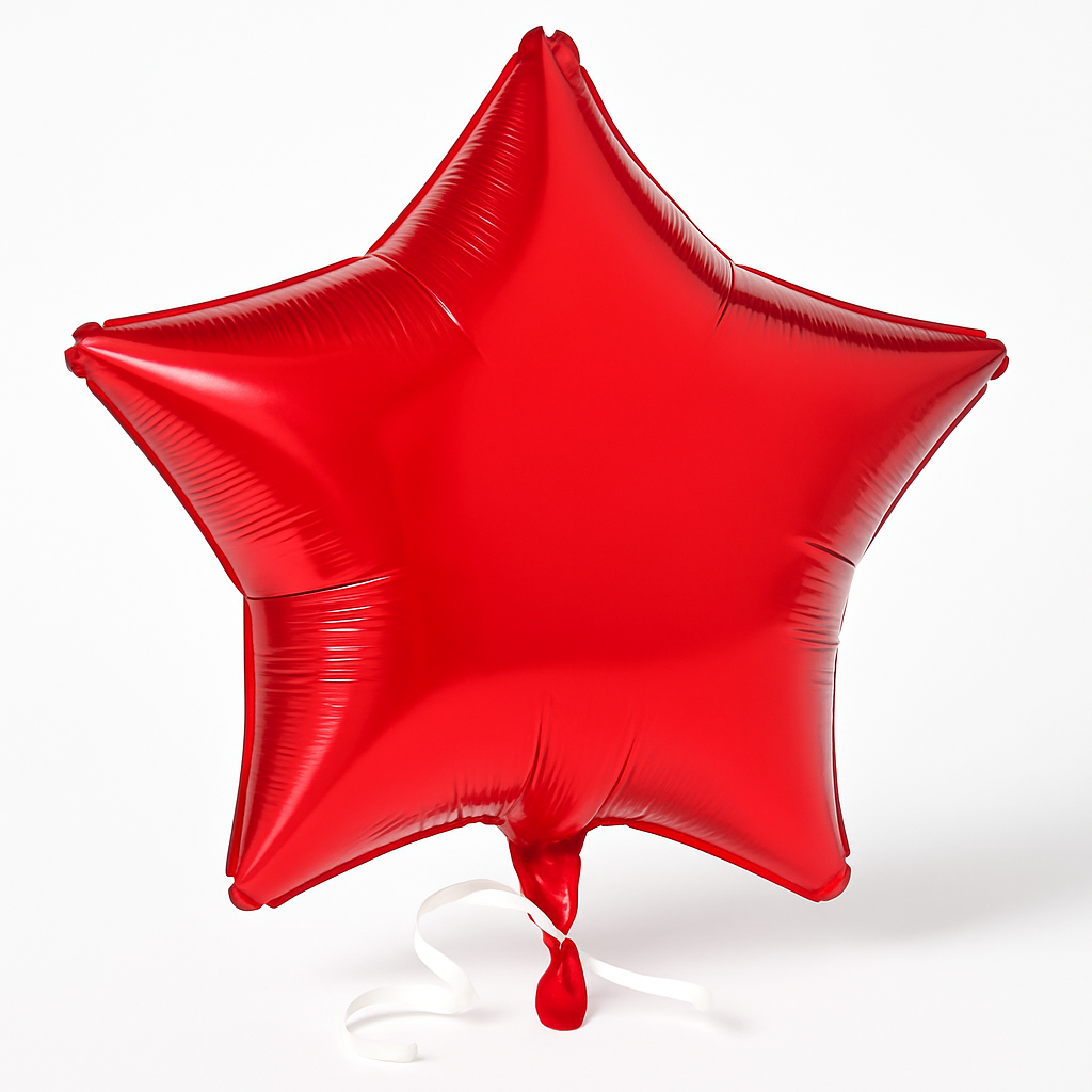 Radiant Red Star Foil Balloon - 18 Inch