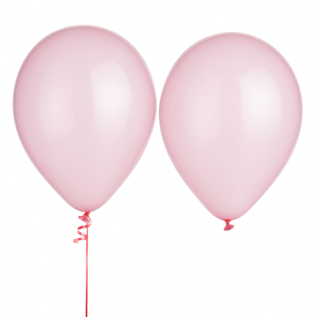 100-Pack Clear Pink Latex Balloons - 11-Inch