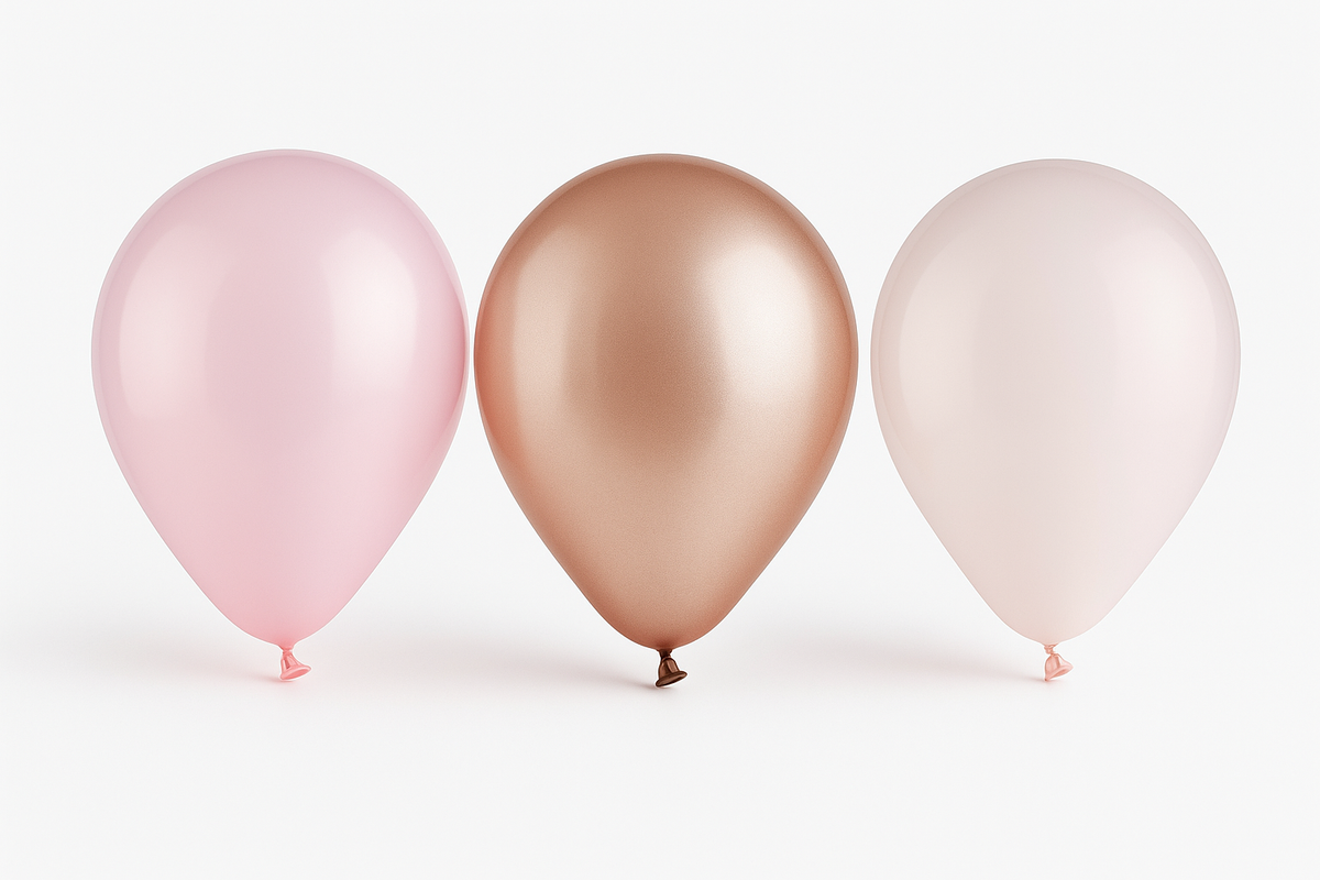 Elegant Rose Gold Latex Balloons, 5-Inch, 25-Pack for Celebrations