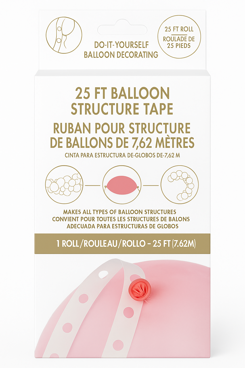 25FT Balloon Structure Tape for DIY Party Decorations
