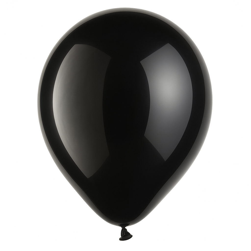 Elegant Black Latex Balloons - 15 Pack