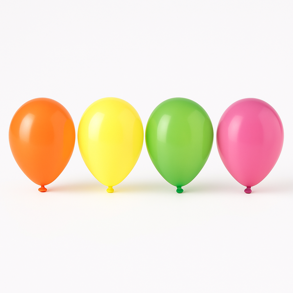 Vibrant Neon Assorted Latex Balloons - 25 Pack (5 Inch)