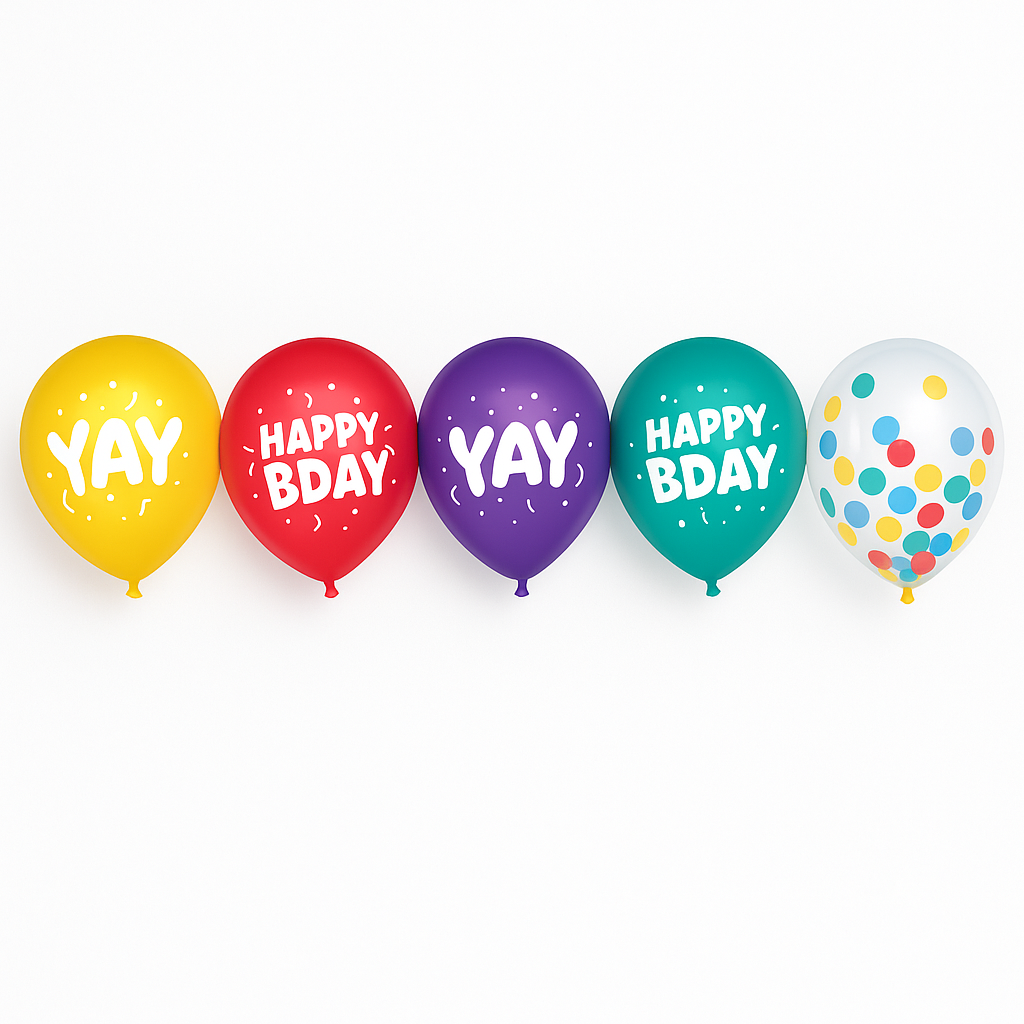 Colorful Celebration Latex Birthday Balloons, 12-Inch, 20-Pack