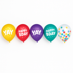 Colorful Celebration Latex Birthday Balloons, 12-Inch, 20-Pack