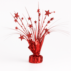 Stunning Red Metallic Foil Spray Centerpiece - 12-Inch