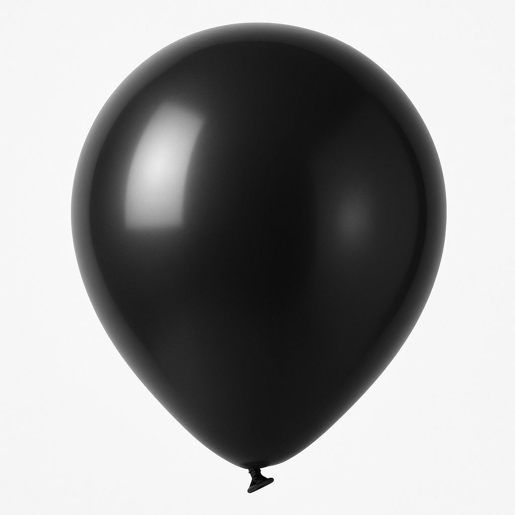 Luxaire Premium 12" Black Latex Balloons - Pack of 25