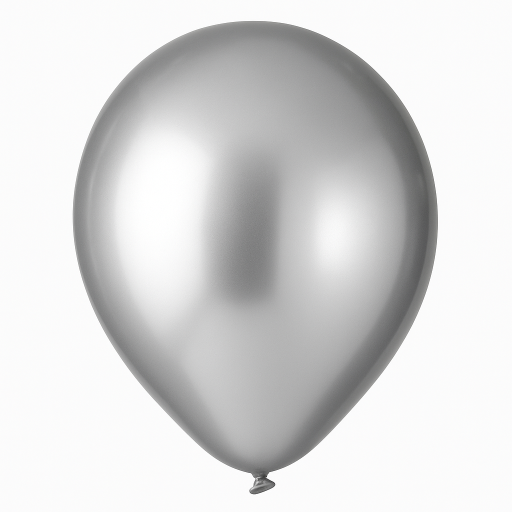Luxaire Premium 12" Silver Latex Balloons, 25-Pack