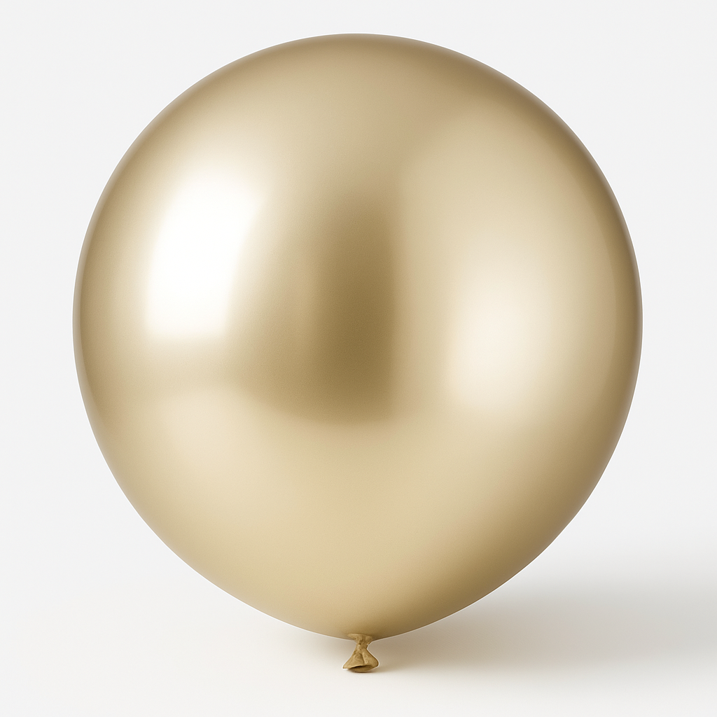 Luxurious Gold Metallic 24" Latex Balloons - 4 Pack