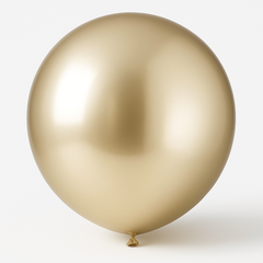 Luxurious Gold Metallic 24" Latex Balloons - 4 Pack