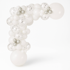Elegant White Balloon Garland Kit for Parties & Events