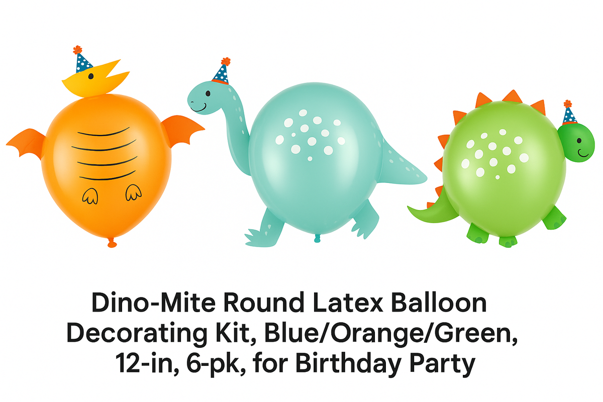 Dino-Mite Latex Balloon Decorating Kit - Set of 6