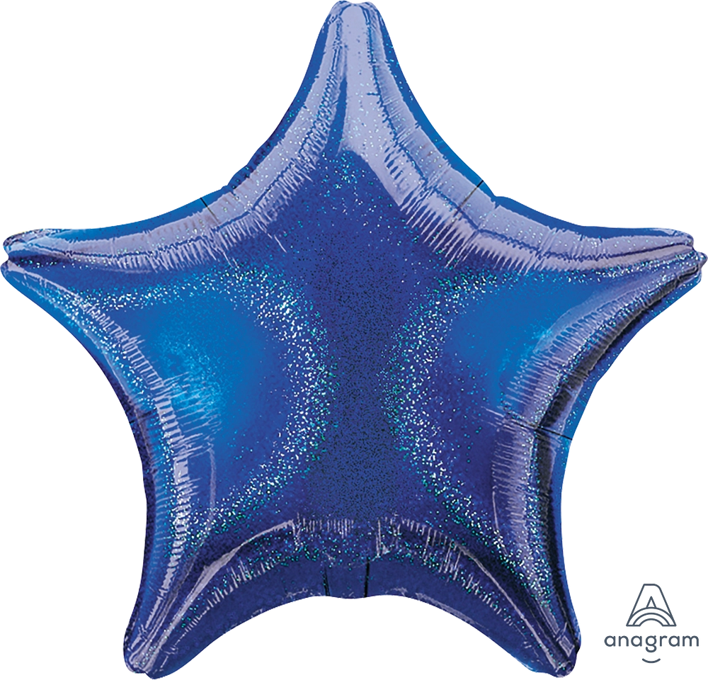Royal Blue Star Foil Balloon - 19 Inch