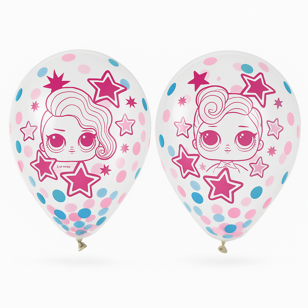 LOL Surprise! "Together 4-Eva" Confetti Latex Balloons - 12" (6 Pack)