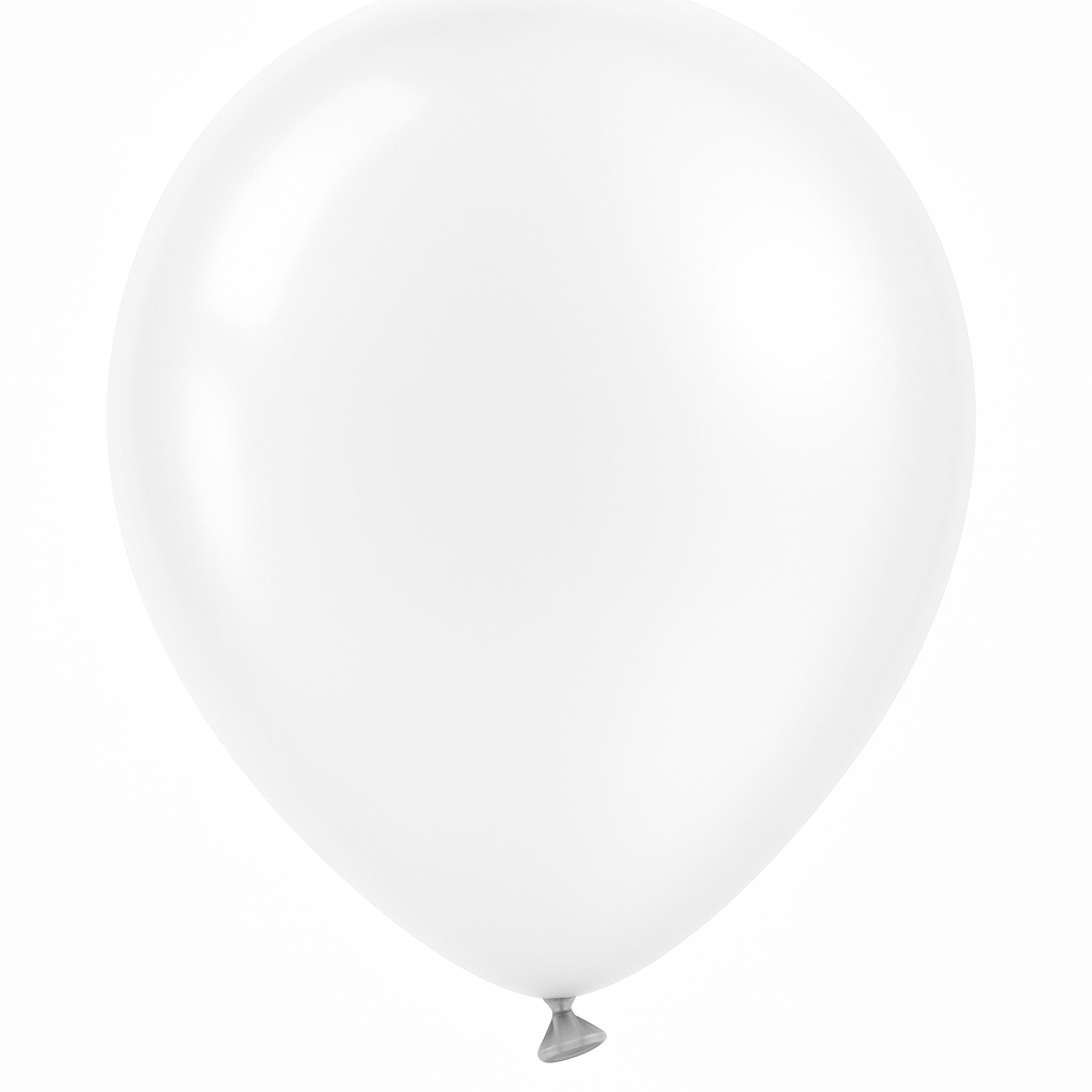 White Pearl Latex Balloons - 12" | 15-Pack
