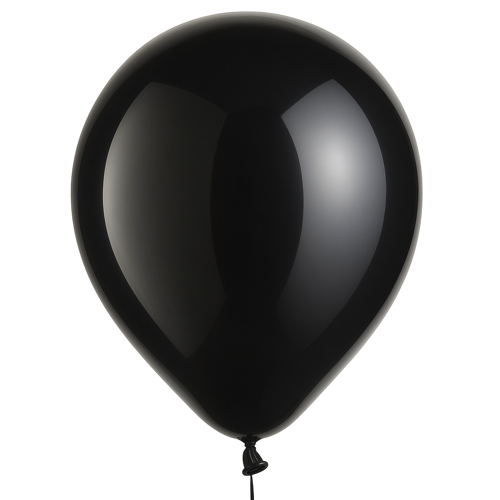 Classic Black Latex Balloons - 9", 20 Pack