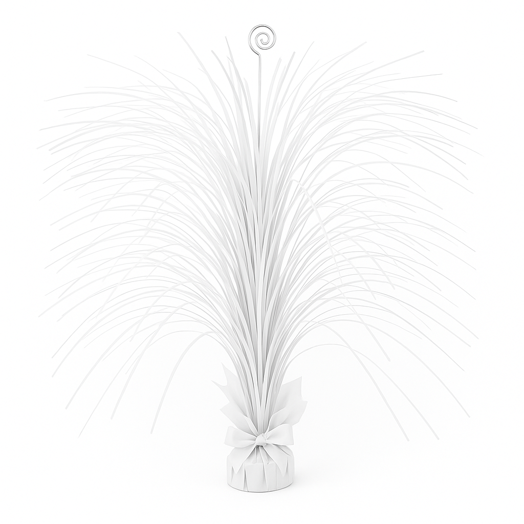 Giant White Metallic Spray Centerpiece