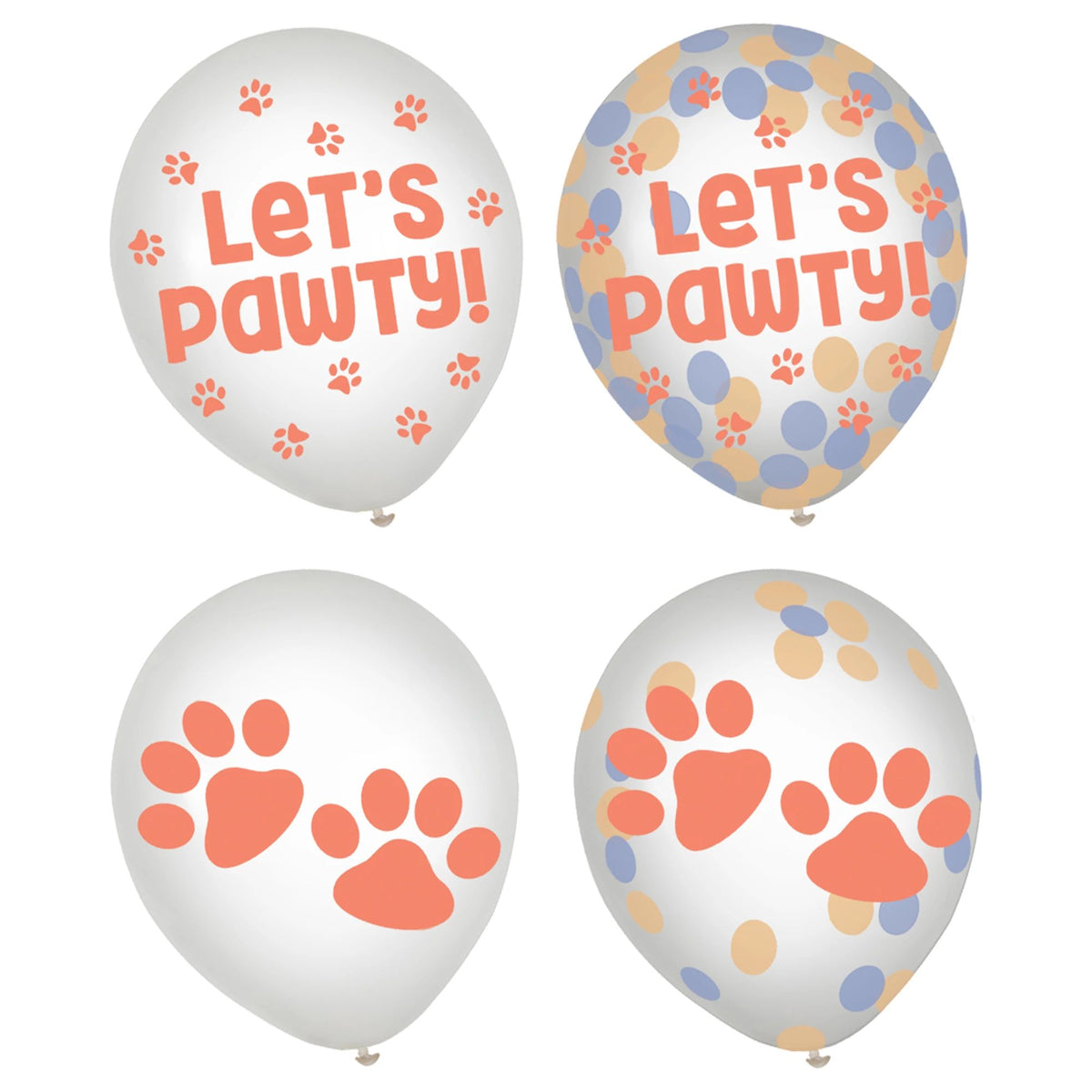 Let's Pawty! Latex Balloons for Kids Birthday