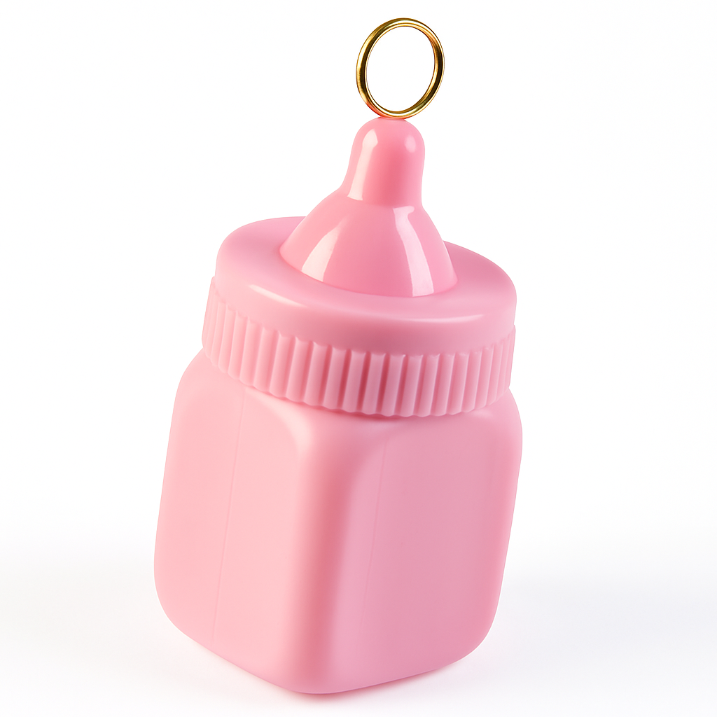 Pink Baby Bottle Balloon Weight