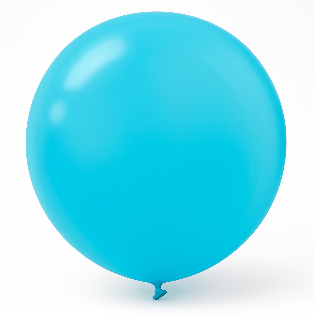 Caribbean Blue 24" Latex Balloons - 4 Pack