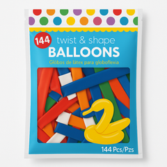 Twist & Shape Latex Balloons - 144 Pack