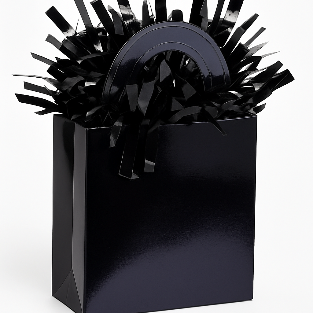 Black Mini Tote Balloon Weight