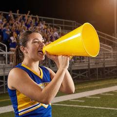Vibrant Yellow Megaphone - 8" Cone for Team Spirit