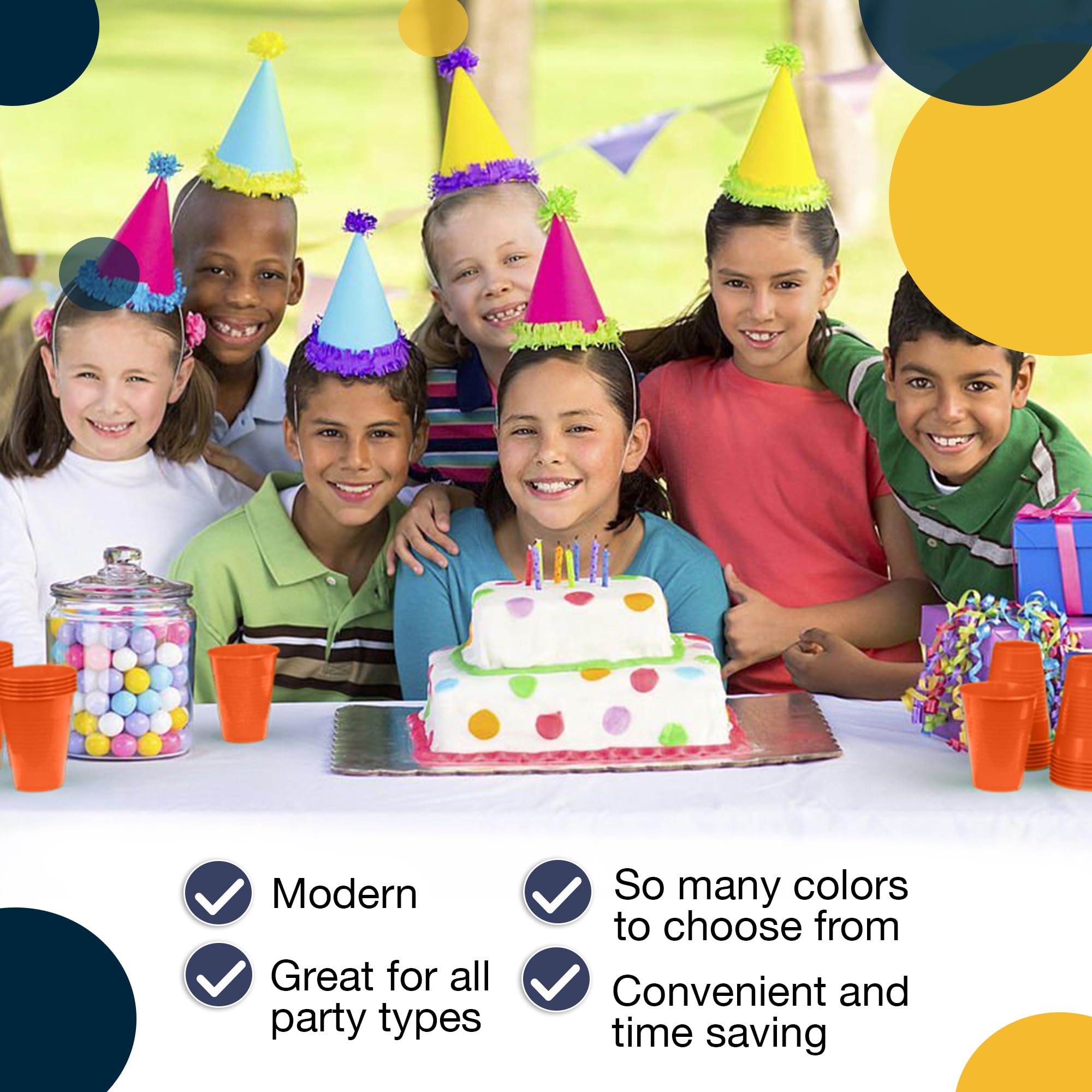 Little Gym - 12 Oz. Orange Plastic Cups | 100 Count