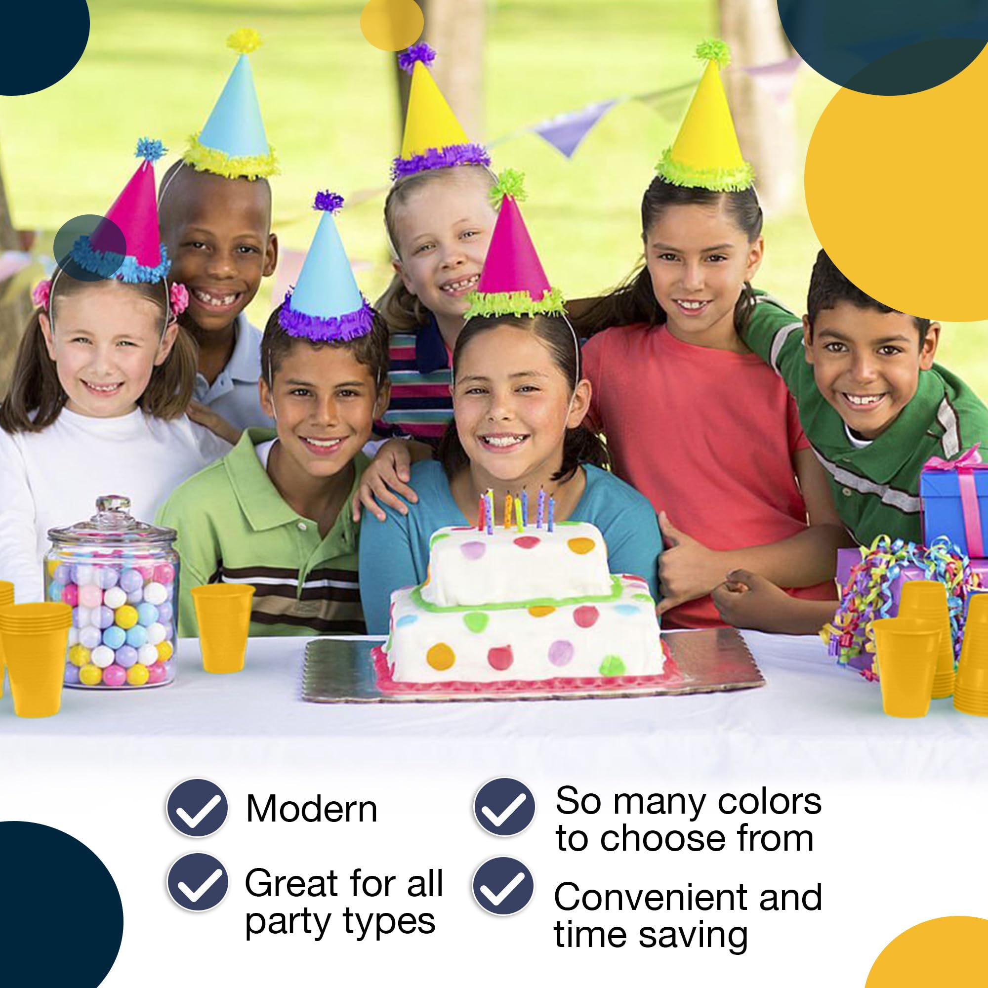 12 Oz. Yellow Plastic Cups | Case of 600