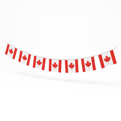 Canada Day 12FT Banner with 8 Canadian Flags