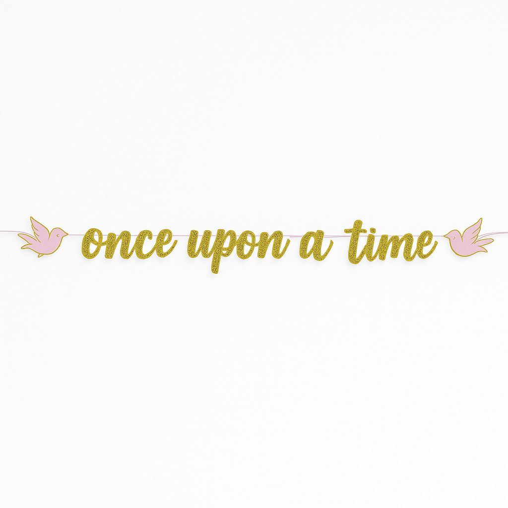 Disney Princess "Once Upon A Time" Glitter Letter Banner