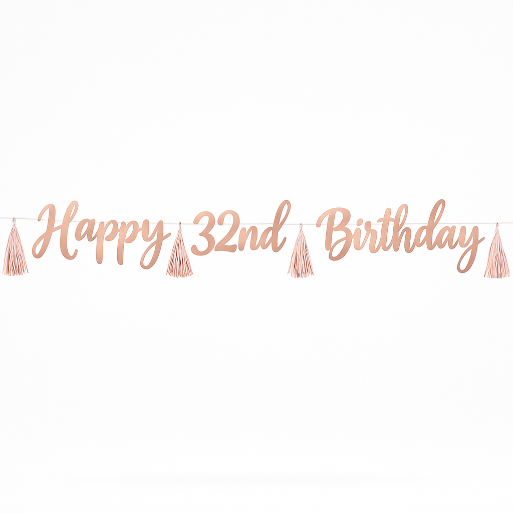 Blush Rose Gold Birthday Banner Kit