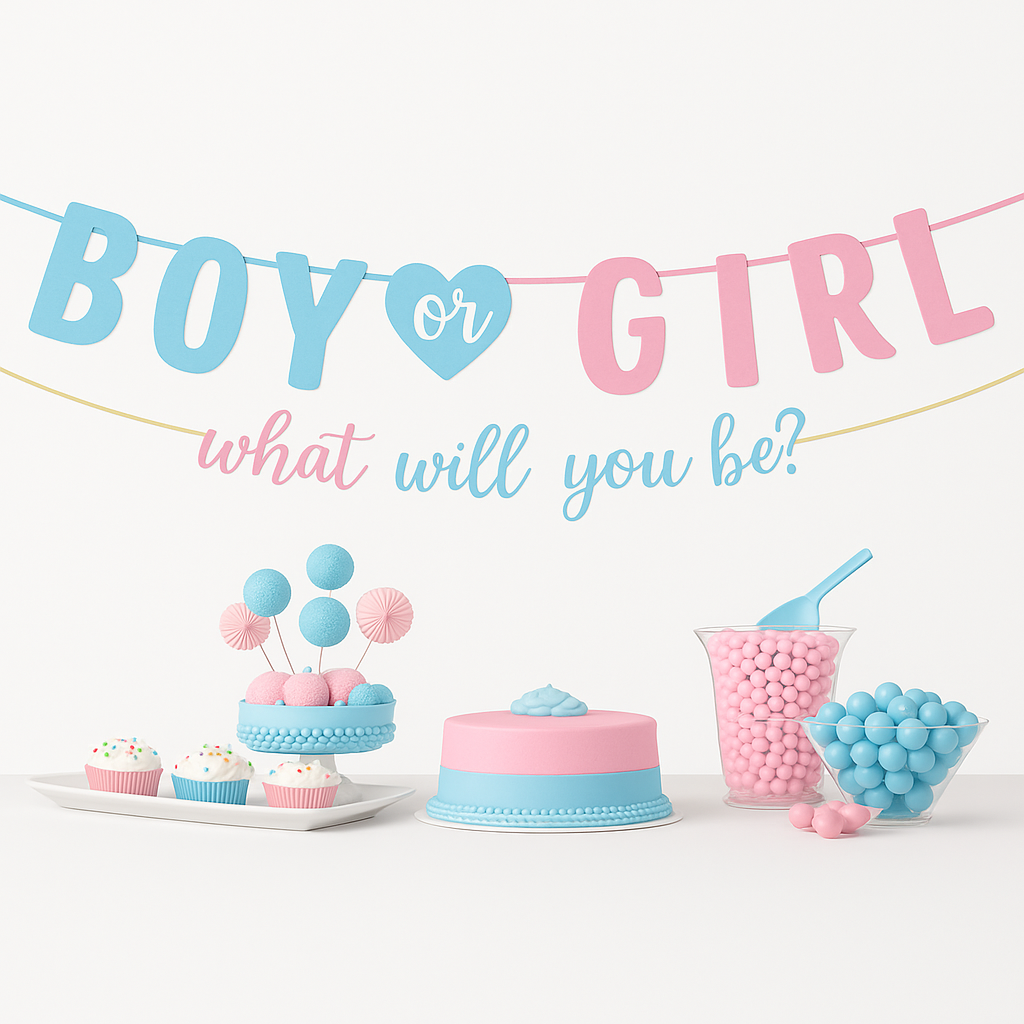 "Boy or Girl?" Gender Reveal Banner - 12 ft. Party Decoration