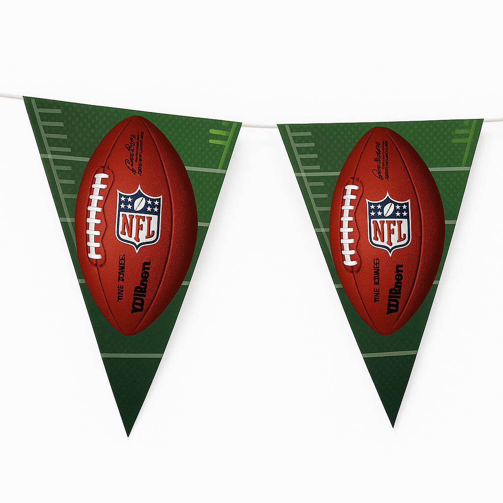 NFL Drive Pennant Banner - 12-Foot Football Party Decoration