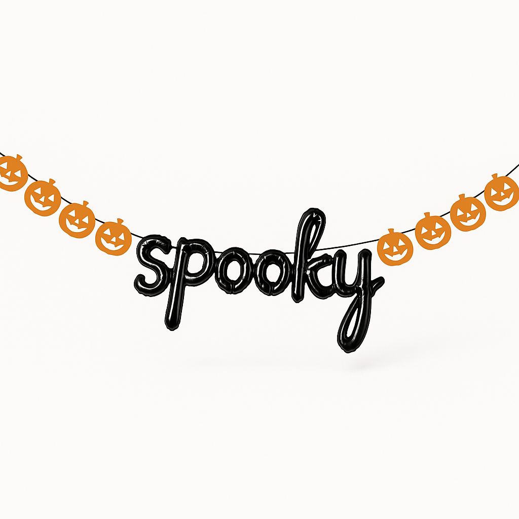 Spooky Letter Balloon Banner for Halloween
