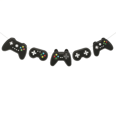 Level Up Light-Up Game Controller Banner for Kids' Birthday Parties