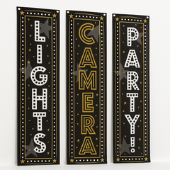 Hollywood Awards Night Decorative Panels - "Lights, Camera, Party!" Set
