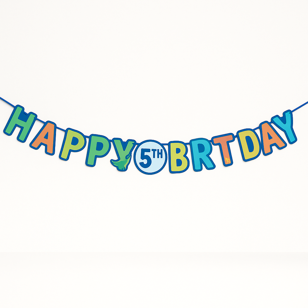 Customizable Dinosaur Birthday Banner