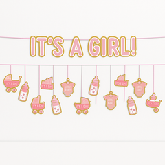 "It's a Girl" Double Banner Multipack for Baby Shower