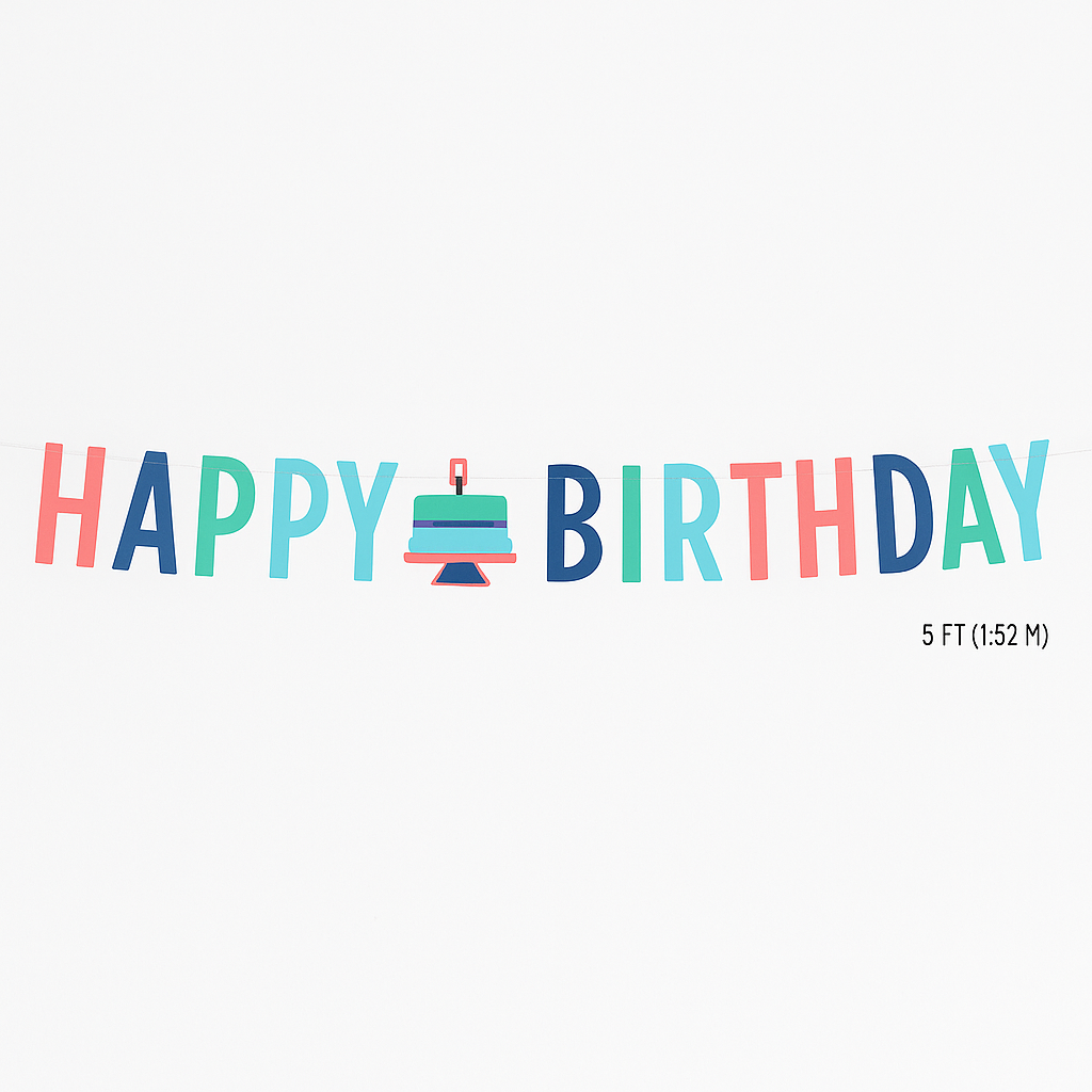 Modern "Happy Birthday" Letter Banner