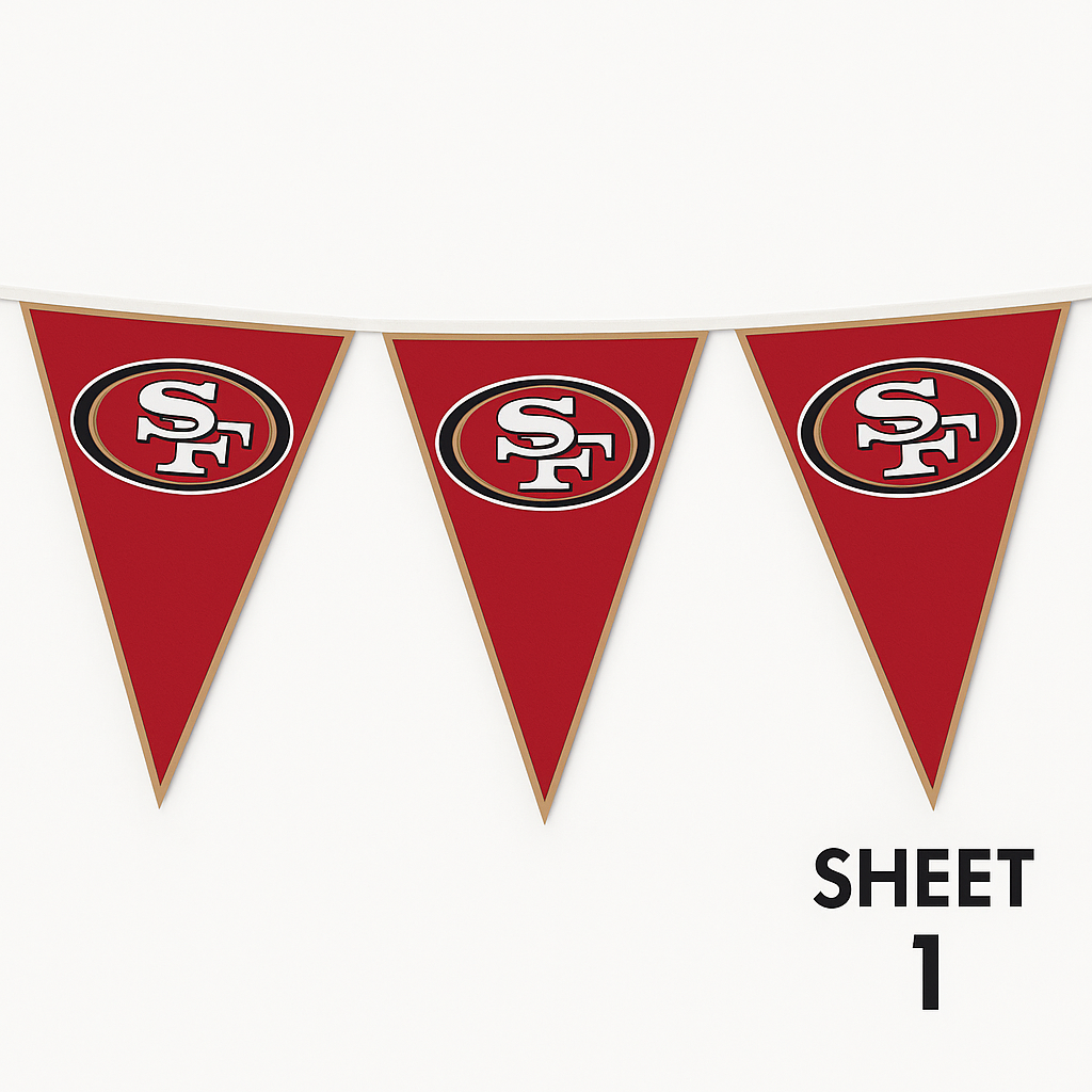 San Francisco 49ers NFL Pennant Banner
