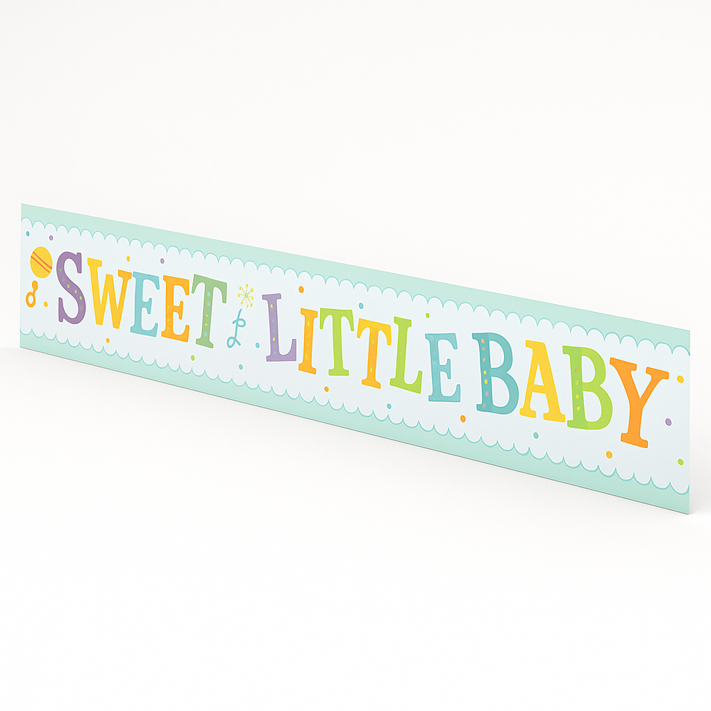 "Sweet Little Baby" Baby Shower Banner