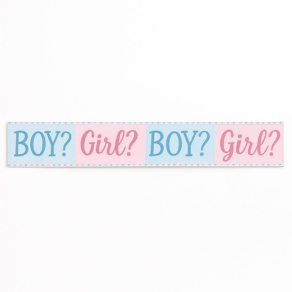 Pink or Blue? Gender Reveal Banner