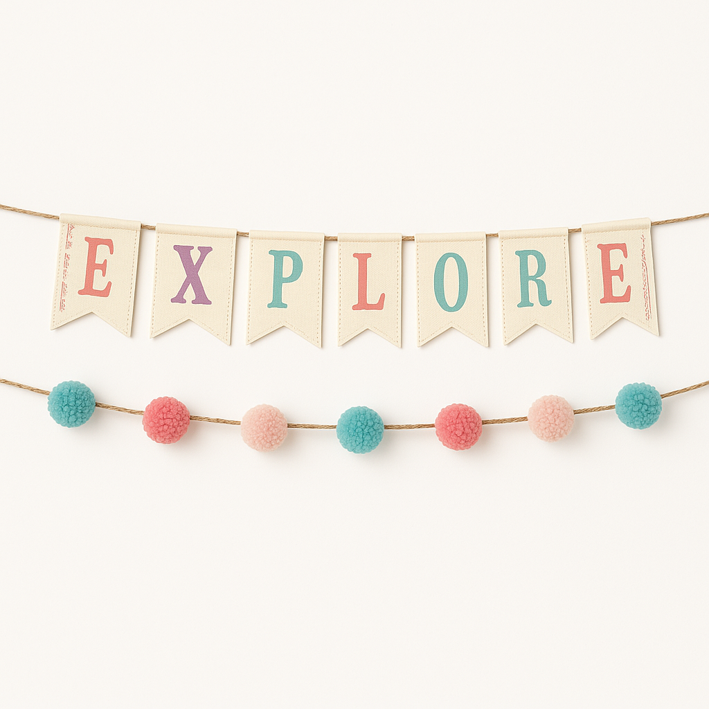 Free Spirit Canvas Pom Pom Banner